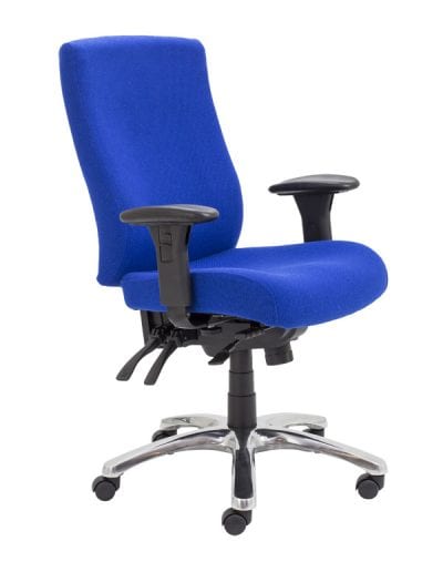 Fully adjustable heavy duty operator chair with arm rests