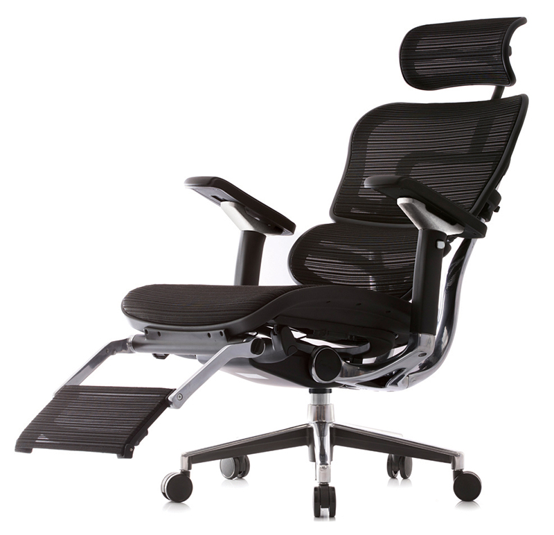 Mesh Chairs Slide In Photograph of three Rockit stools set at different heights, one red, one black and one white