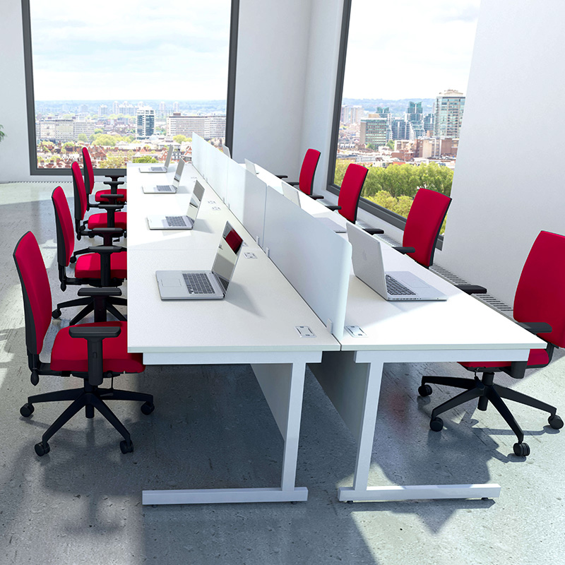 Photograph of three Rockit stools set at different heights, one red, one black and one white