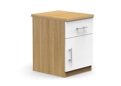 Residential education bedside table with one drawer and cupboard