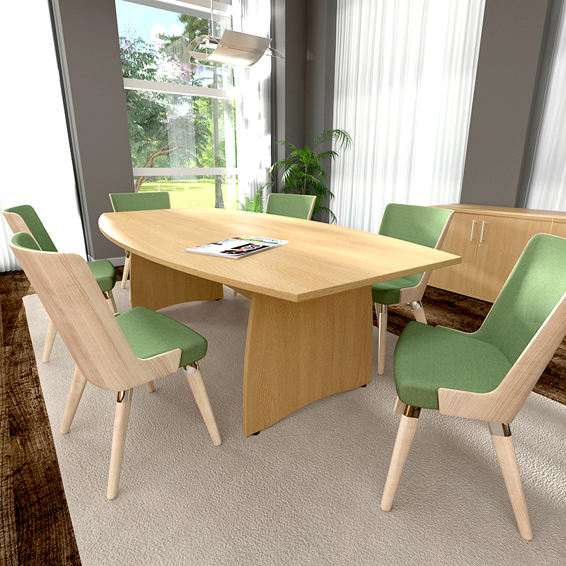 Tick Solutions Boardroom Tables Fade In Photograph of three Rockit stools set at different heights, one red, one black and one white