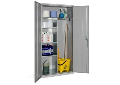 Hazardous chemicals double door cabinet with internal height adjustable shelving