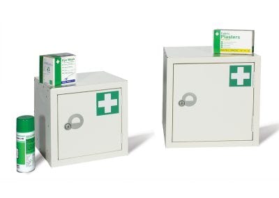 Small wall mounting First Aid lockers with secure locks